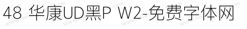 48 华康UD黑P W2字体转换